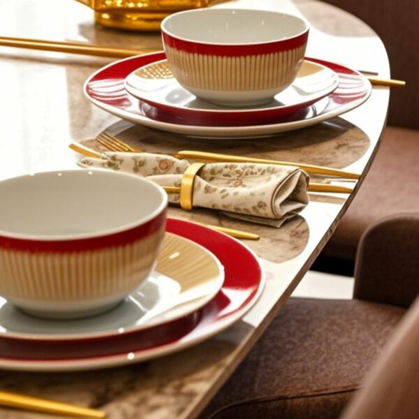 طقم صحون عشاء بيكوك 12 قطعة - متعدد الألوان