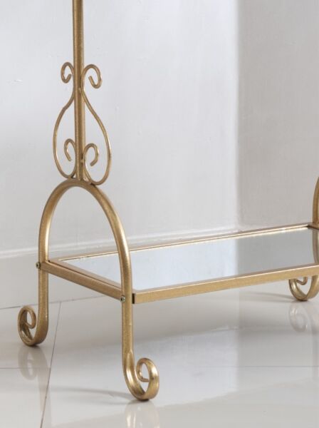 مرآة ستاند معدنية متحركة - ذهبي