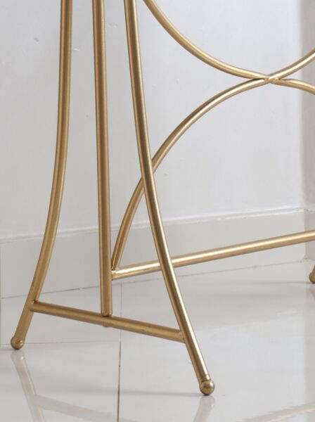 مرآة ستاند معدنية - ذهبي