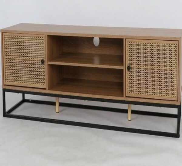 طاولة تلفاز بلازما 160 سم - بيج وأسود