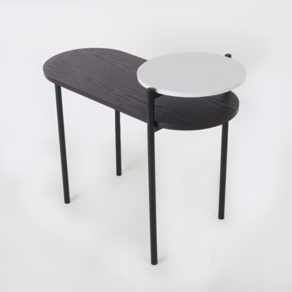 طاولة جانبية رونا - بني وابيض