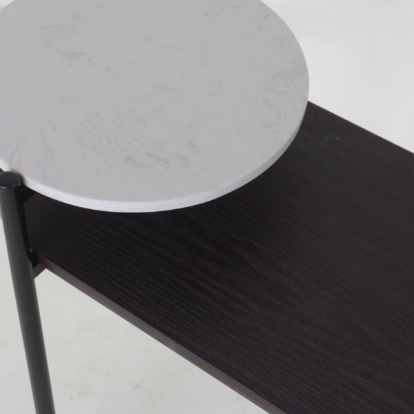 طاولة جانبية رونا - بني وابيض