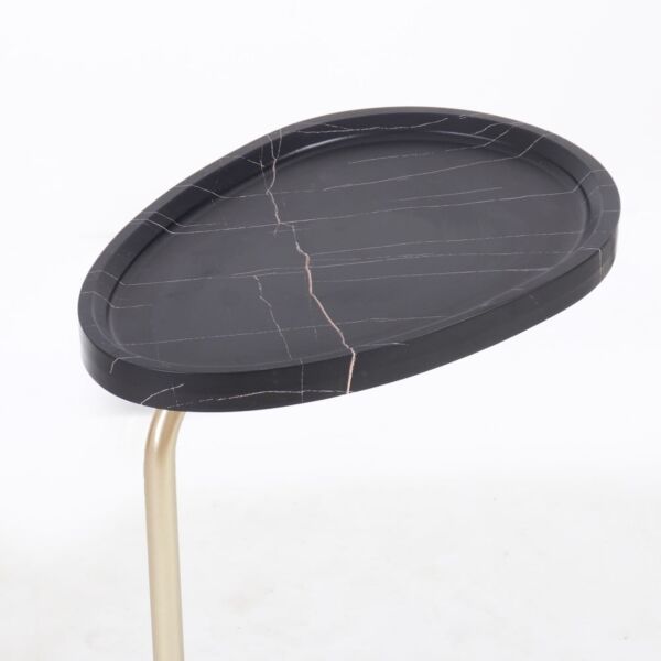 طاولة جانبية فلاب - ذهبي واسود