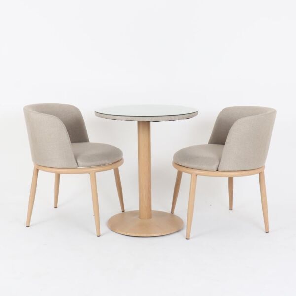 طقم طاولة مع مقعدين خارجي سايا - بيج