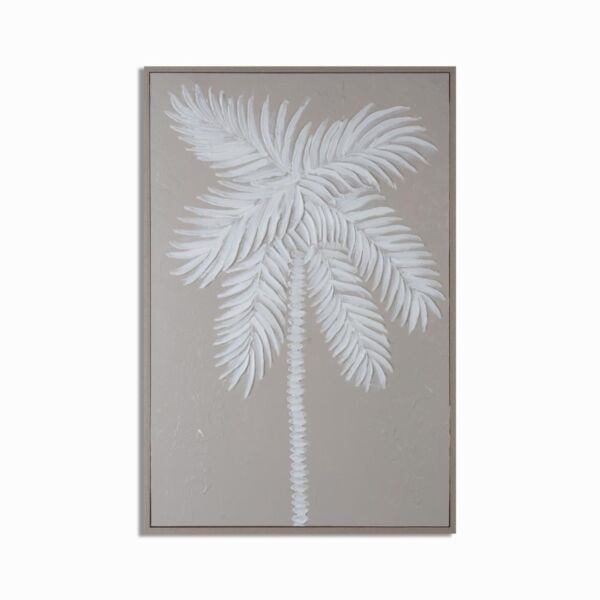 لوحة جدارية بالم برواز خشبي ظاهر 90x60سم