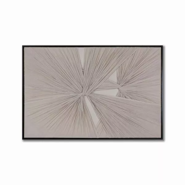لوحة جدارية قماش شاولا 120x80 سم - كريمي واسود