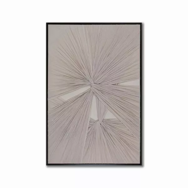 لوحة جدارية قماش شاولا 120x80 سم - كريمي واسود