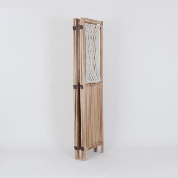 بارتشن خشب مفرغ 4 قطع ريناي - أبيض