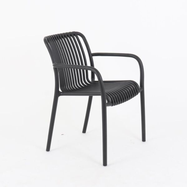 طقم طاولة مع مقعدين خارجي سيمبا - اسود