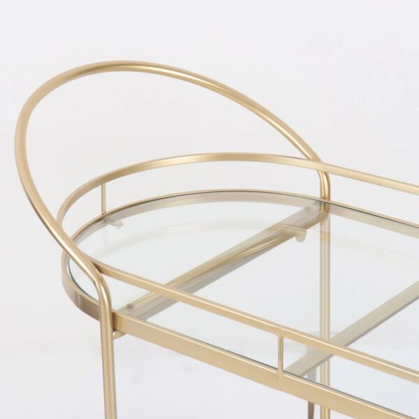 عربة تقديم أوفاليو طبقتين  -  ذهبي