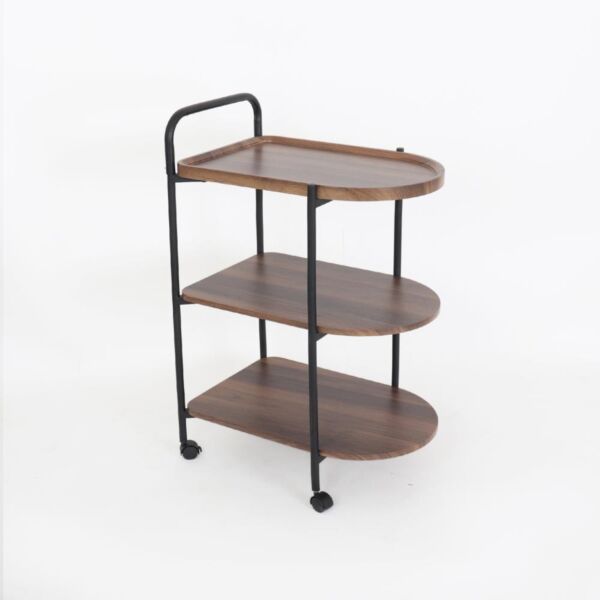 عربة خدمة 3 طوابق كاريزما - بني واسود