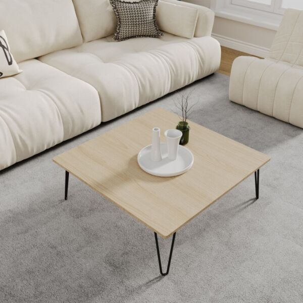 طقم طاولات 5 قطع مربعه - بيج واسود