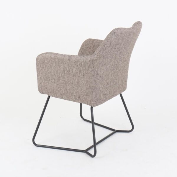 كرسي طاولة طعام مفرد روبرت - رمادي فاتح