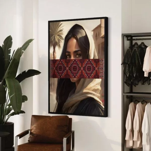 لوحة جدارية مودرن سانال برواز اسود 120x80
