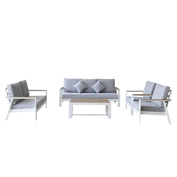 طقم جلسة خارجية 7 اشخاص رينولا - رمادي