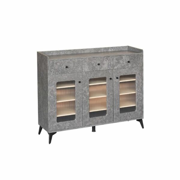 خزانة جانبية 3 باب 120 سم اوبرا - رمادي