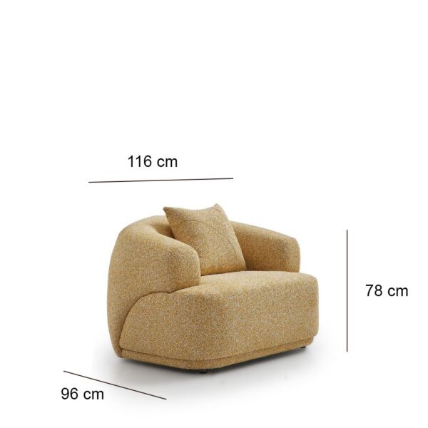 كنبة مفردة رولان - اصفر