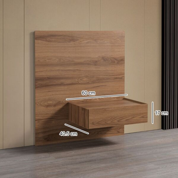 كومودينو بدرج دايمر - بني خشبي