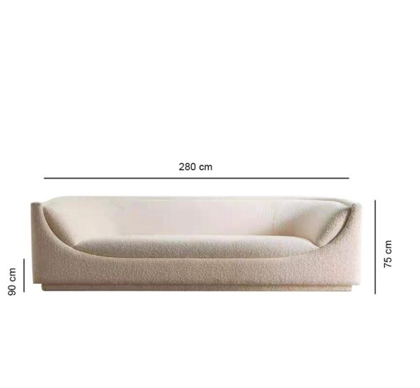 كنبة رباعية بوسطن - ابيض كريمي