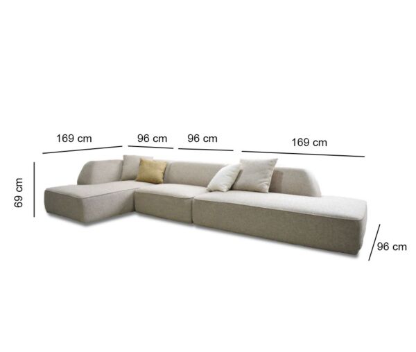 كنب زاوية ريمون - بيج فاتح