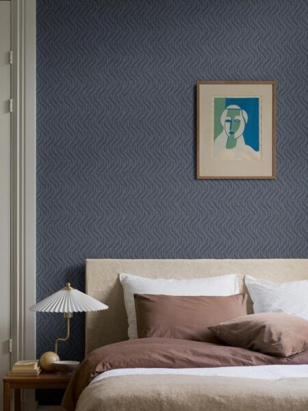 ورق جدران ادورن ايزابيل - ازرق غامق