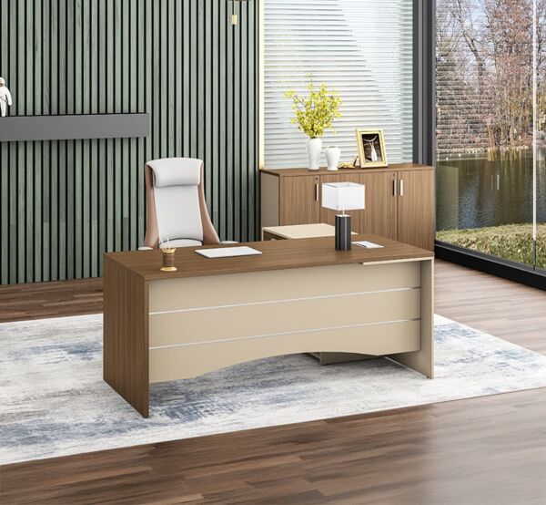 مكتب مع ملحق نيو نيرا 160 سم - بني ومتعدد الالوان