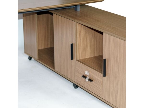 طاولة مكتب مع ملحق 200سم - بني