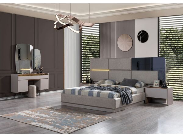 غرفة نوم بيرو 6 قطع - بيج