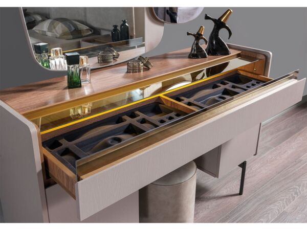 غرفة نوم بيرو 6 قطع - بيج