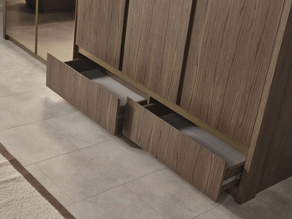 دولاب ملابس 6 أبواب مونا - بني