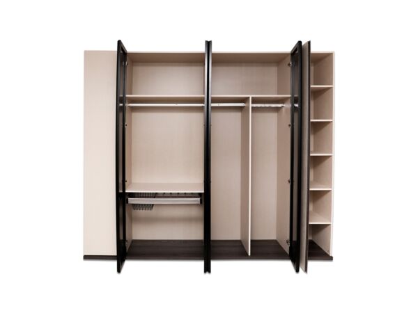 دولاب ملابس 6 ابواب بيلا - بيج وبني قاتم