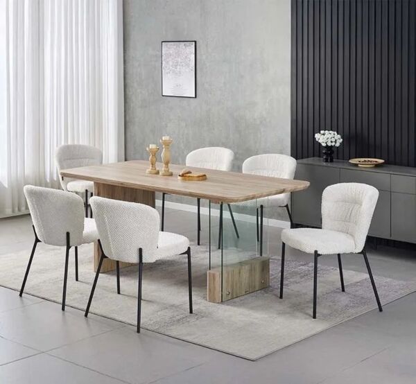 طاولة طعام 180 سم بدون كراسي - 6 اشخاص