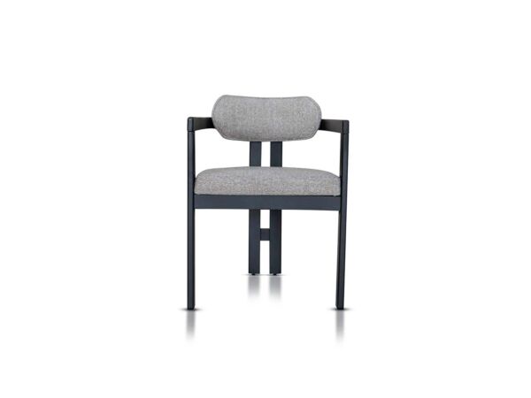 كرسي طاولة طعام بادوفا - رمادي واسود