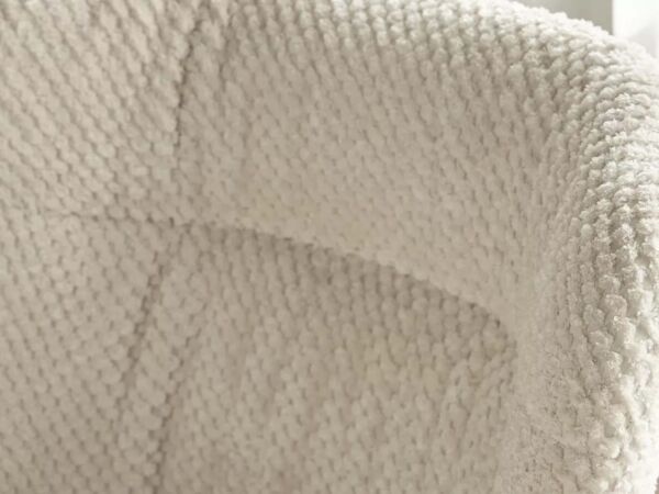 كرسي طعام جنان قماش أبيض