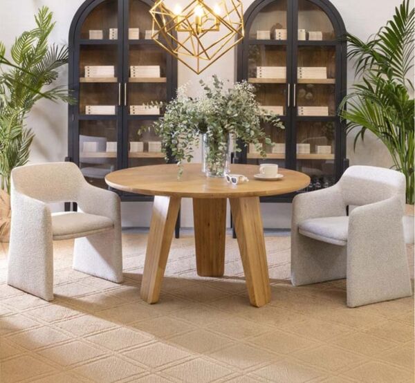 كرسي طعام بوكلوفت - رمادي