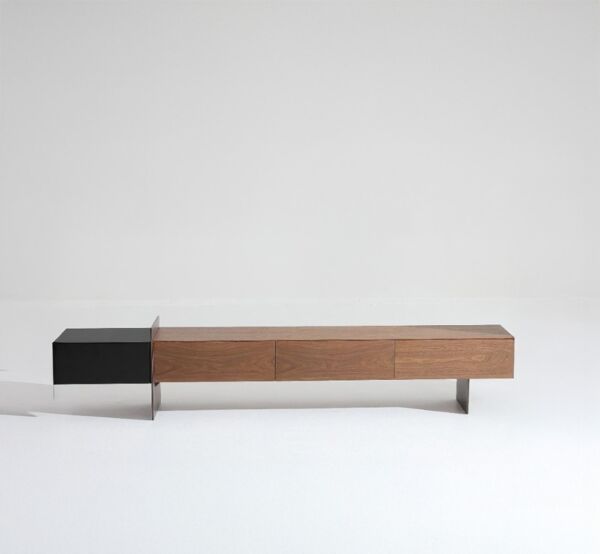 طاولة تلفزيون كولد - بني