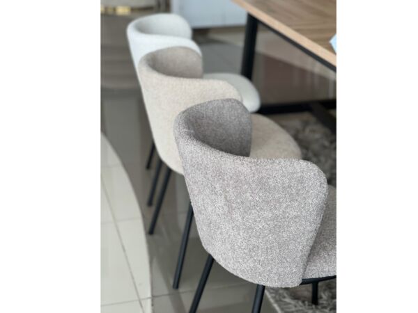 كرسي طعام ماندي - رمادي 