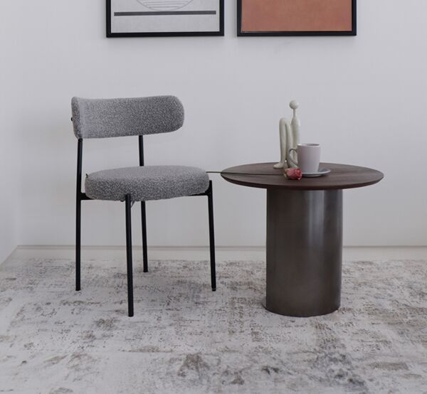 كرسي طعام اينيس - رمادي