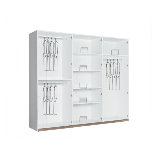 دولاب ملابس زينا - 6 أبواب