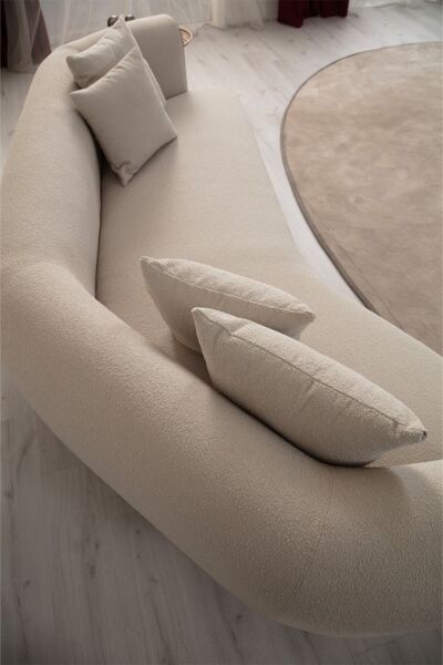 كنب رباعي سايستا - بيج وذهبي