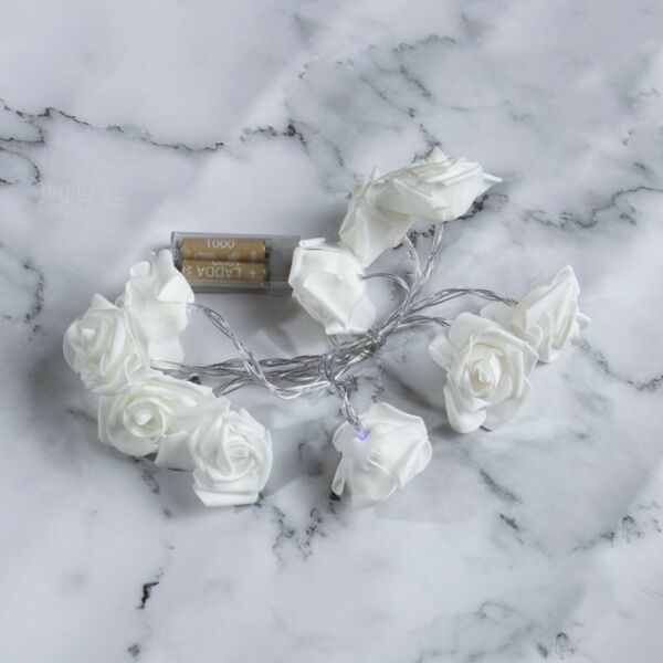 حبل انارة ديكورية بالبطارية ورود 