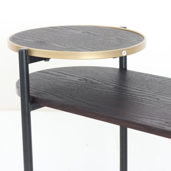 طاولة جانبية يلماز - بني غامق واسود