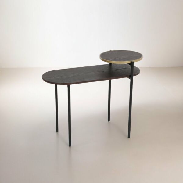 طاولة جانبية يلماز - بني غامق واسود