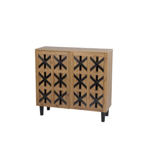 خزانة احذية بينار 100x95 سم - بني واسود