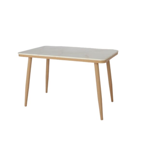 طاولة طعام بلوونش - أبيض وبيج