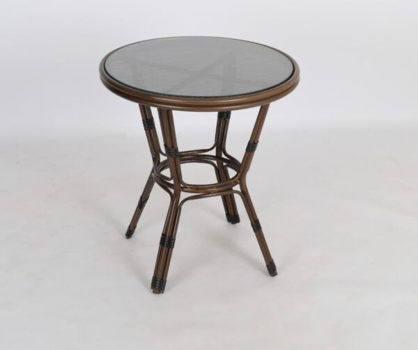 طاولة جانبية جلاس - بني