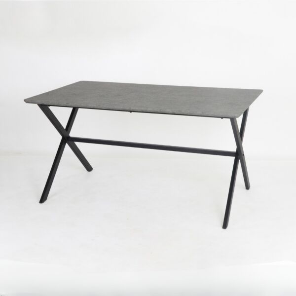 طاولة طعام 4 أشخاص سمبلز - رمادي واسود