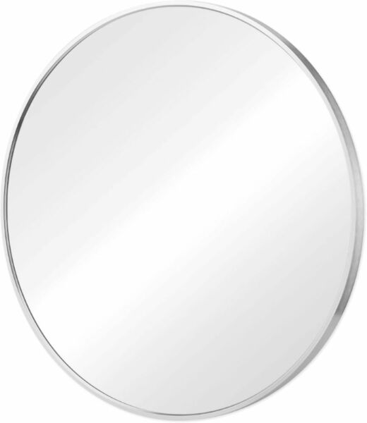  مرآة جدارية دائرية نارس - فضي