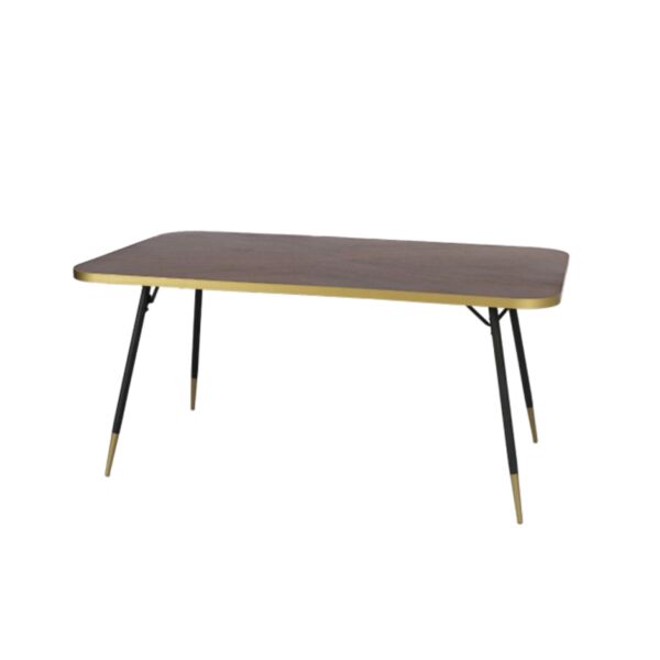 طاولة طعام أورو 160 سم - بني وذهبي