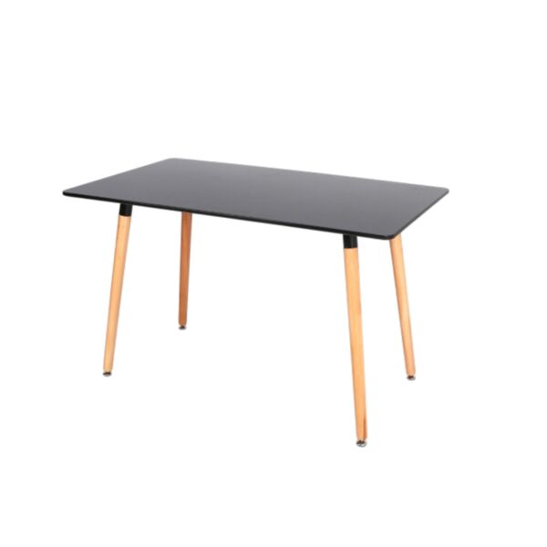 طاولة طعام سيمبيلو 120 سم - أسود وبيج